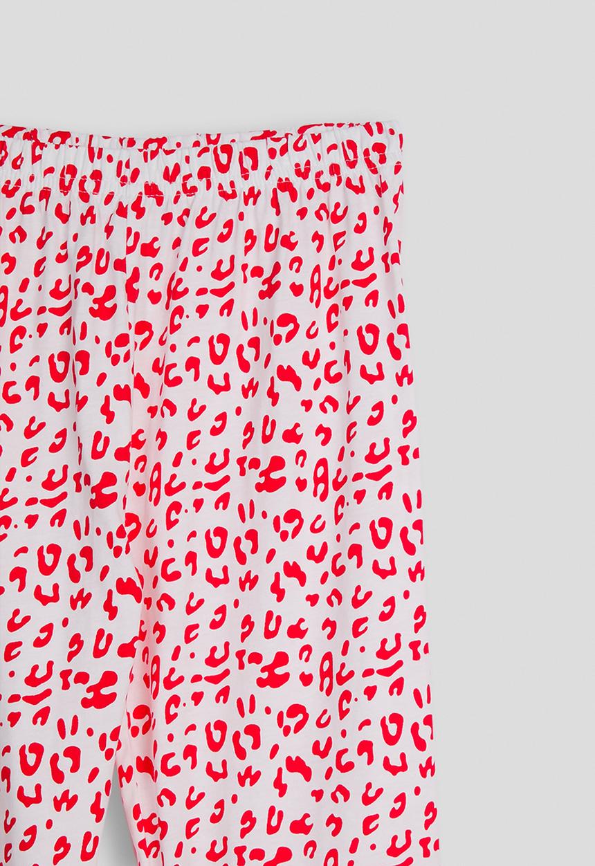 Pop Candy - Pj set - white/red leopard print