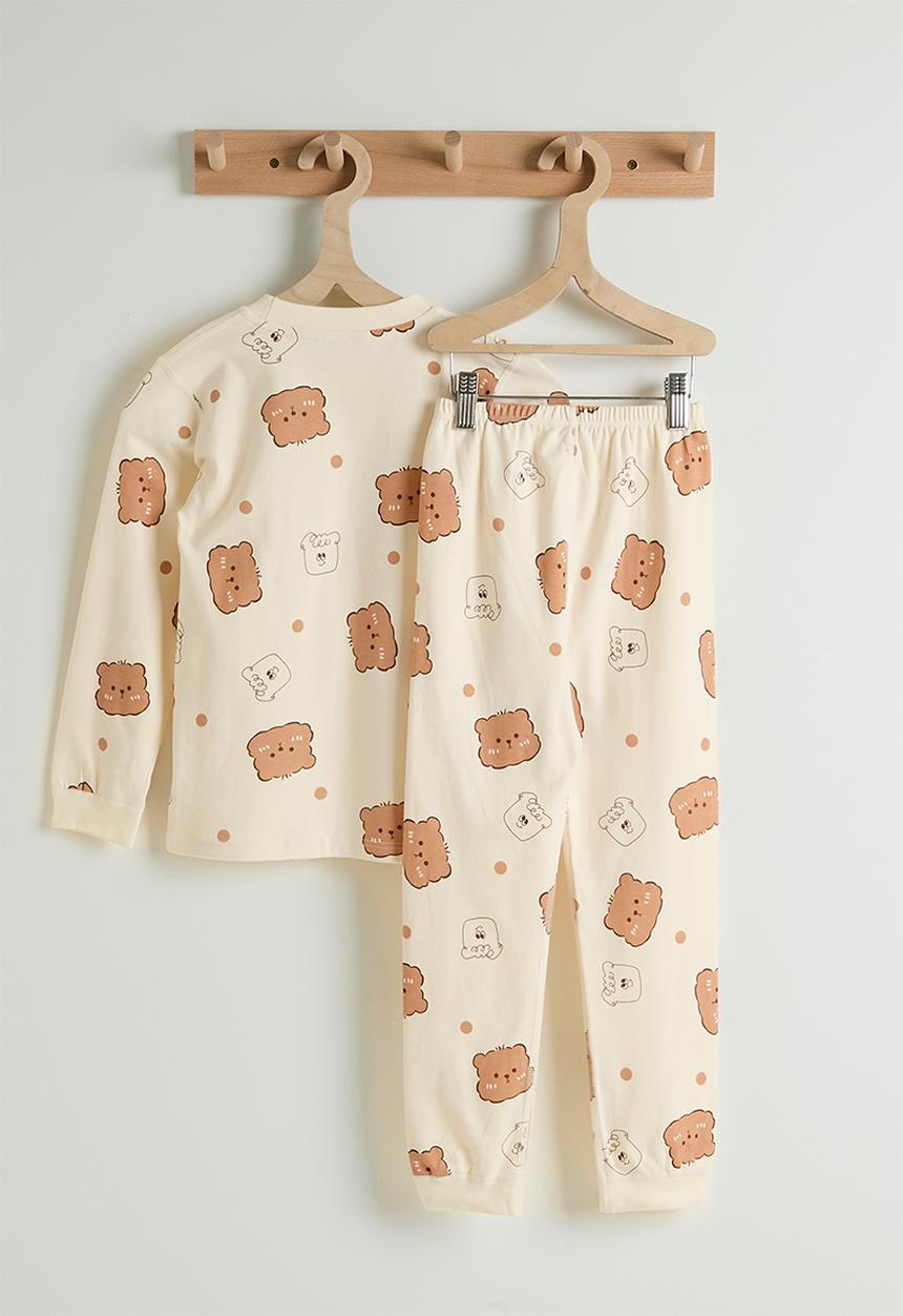Pop Candy - Pj set - cream/bear multi