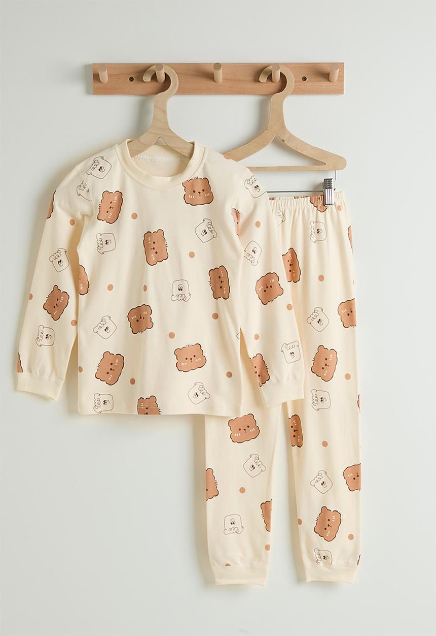 Pop Candy - Pj set - cream/bear multi