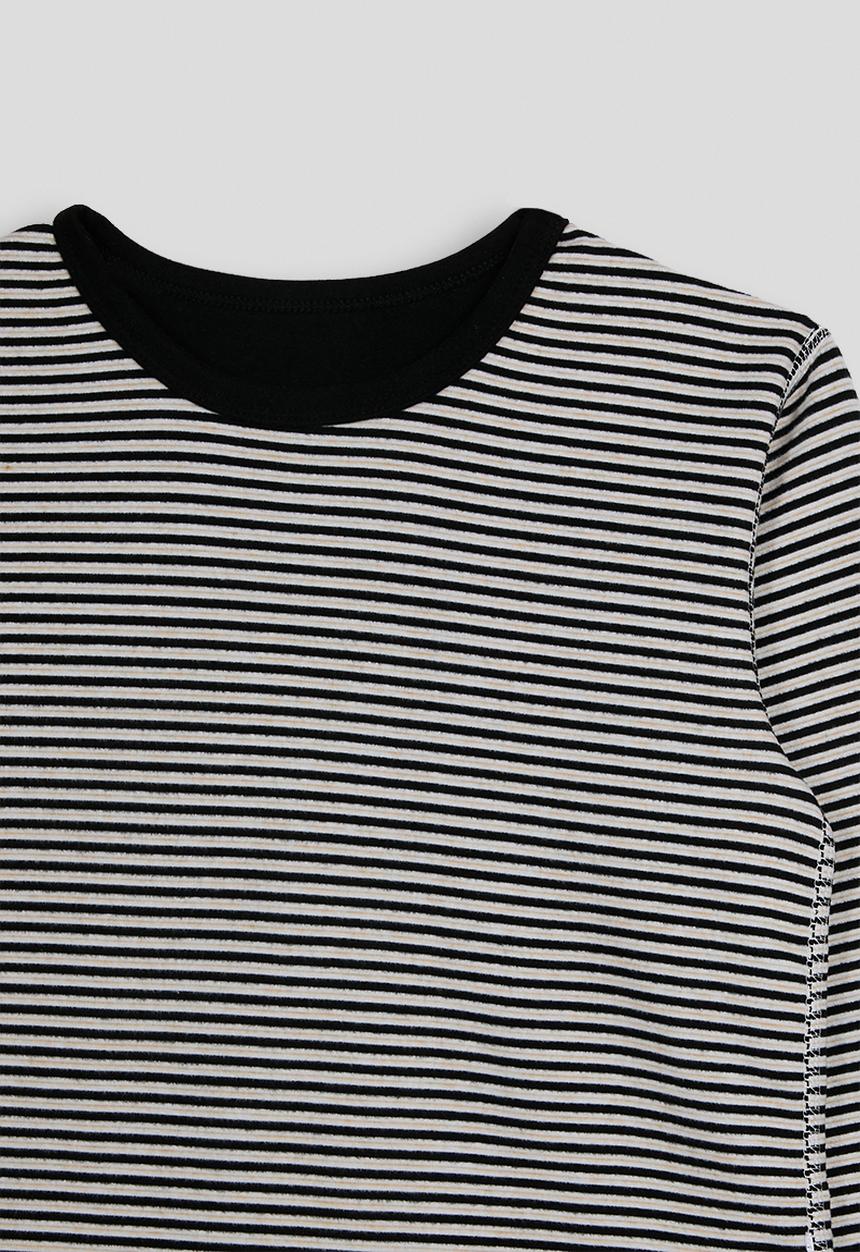 Pop Candy - Striped pj set - black