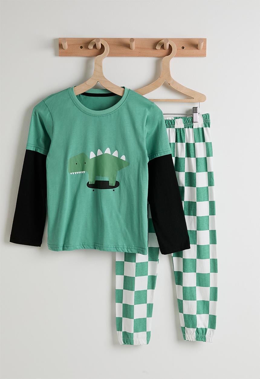 Pop Candy - Pj set - green/checkerboard