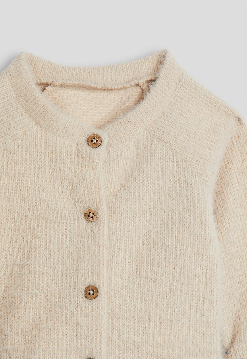 Pop Candy - Soft knit cardigan with tights - beige/multi