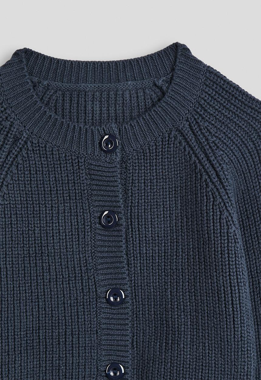 Pop Candy - Ribbed knit cardigan & joggers - navy