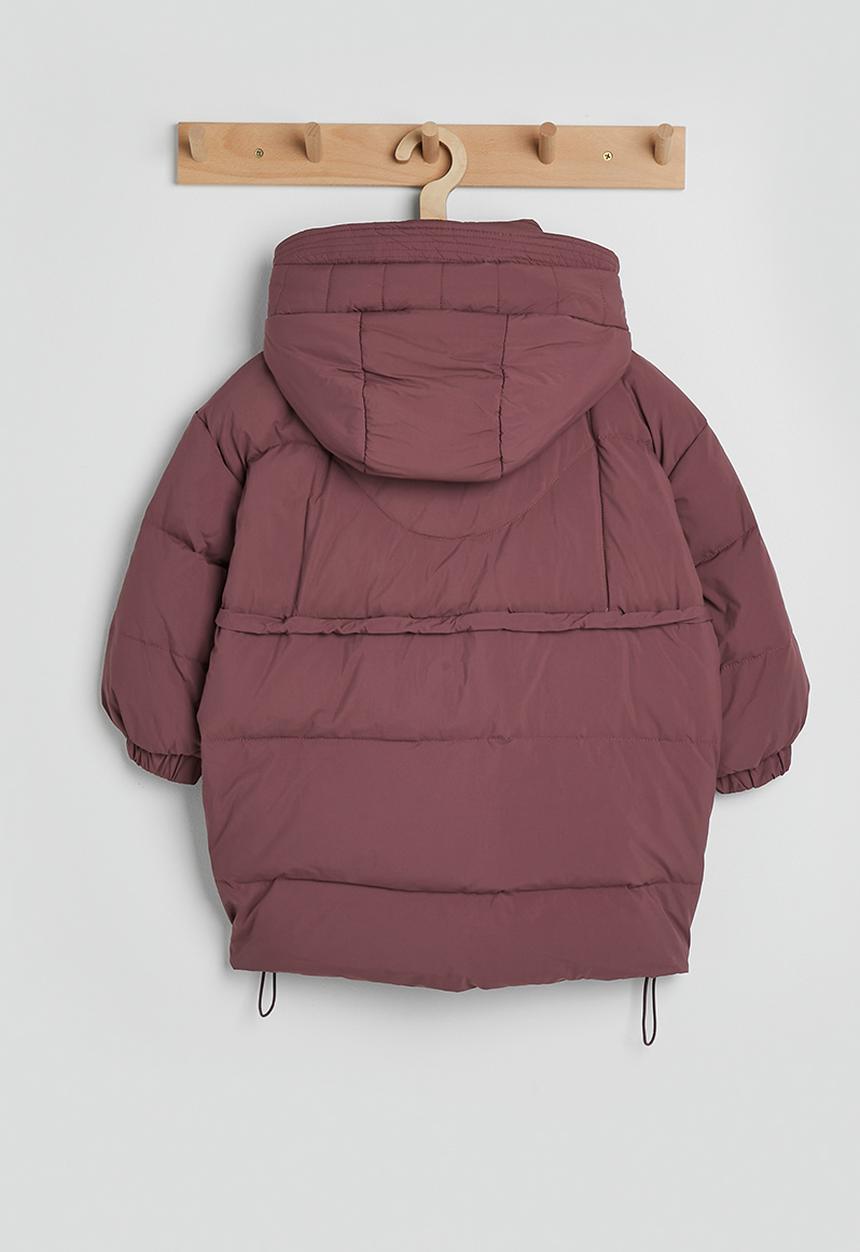 Pop Candy - Utility detailed puffer jacket - brick red