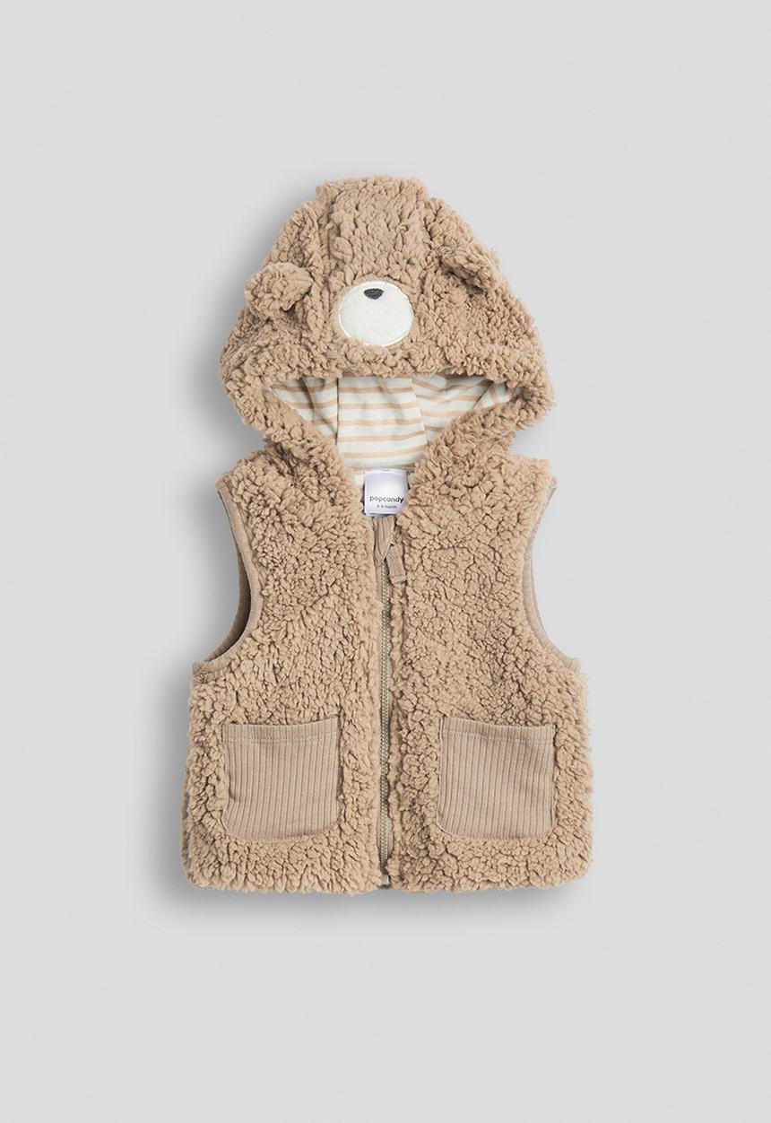 Pop Candy - Novelty fleece vest with leggings - light brown