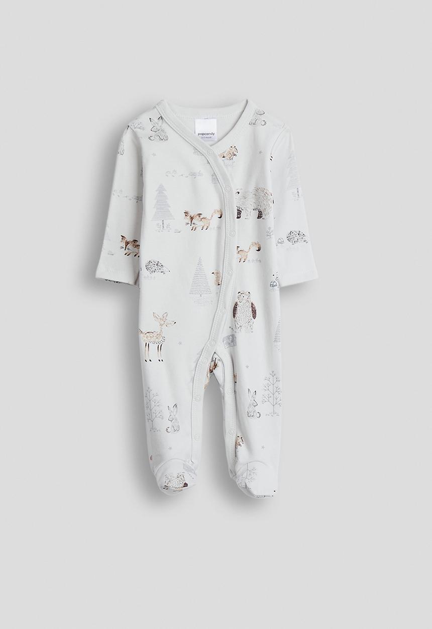 Pop Candy - Onesie and bib - off white/woodland animals