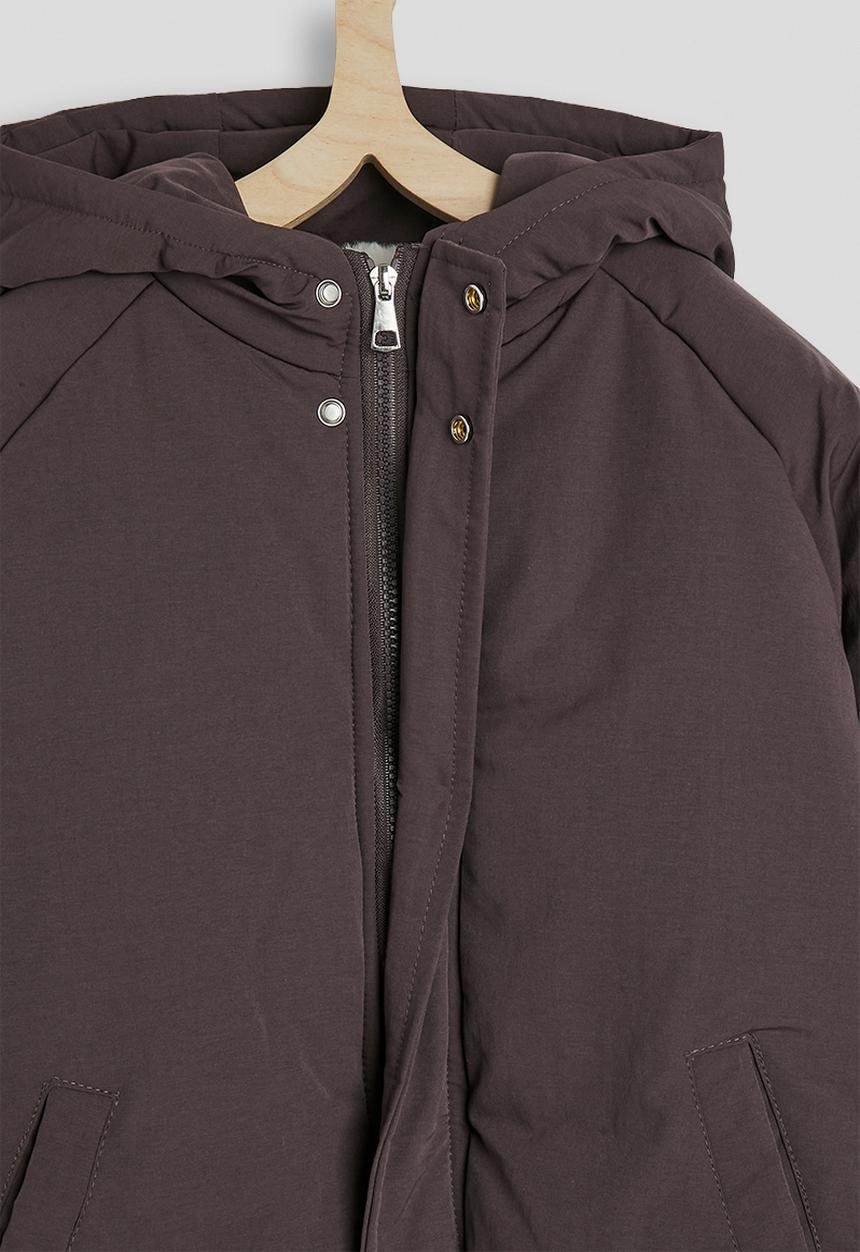 Pop Candy - Faux fur lined padded jacket - umber brown