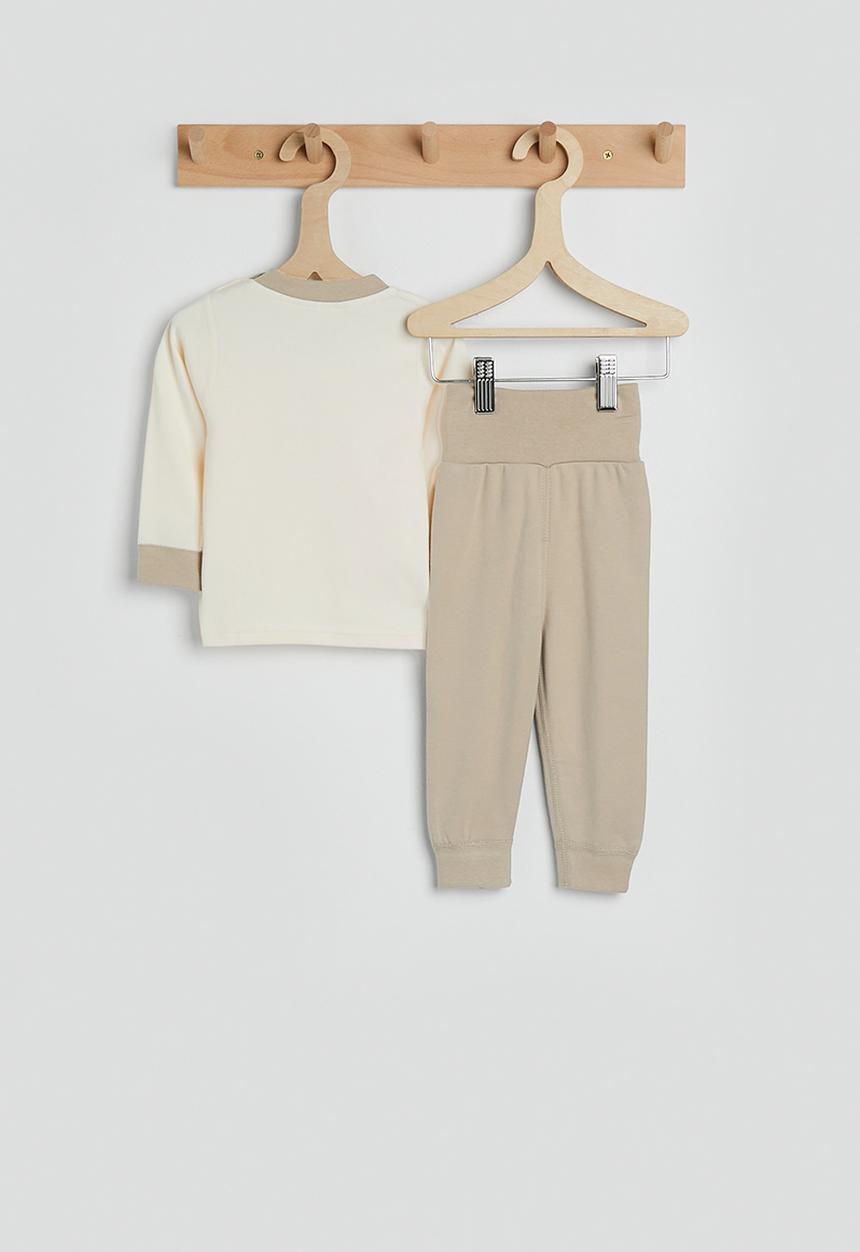Pop Candy - Zebra placement pj set - cream/light brown