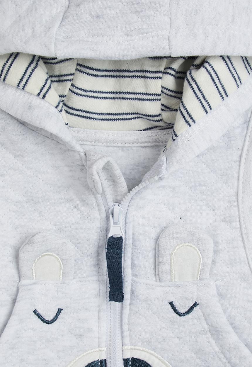 Pop Candy - Hooded vest with joggers - light grey
