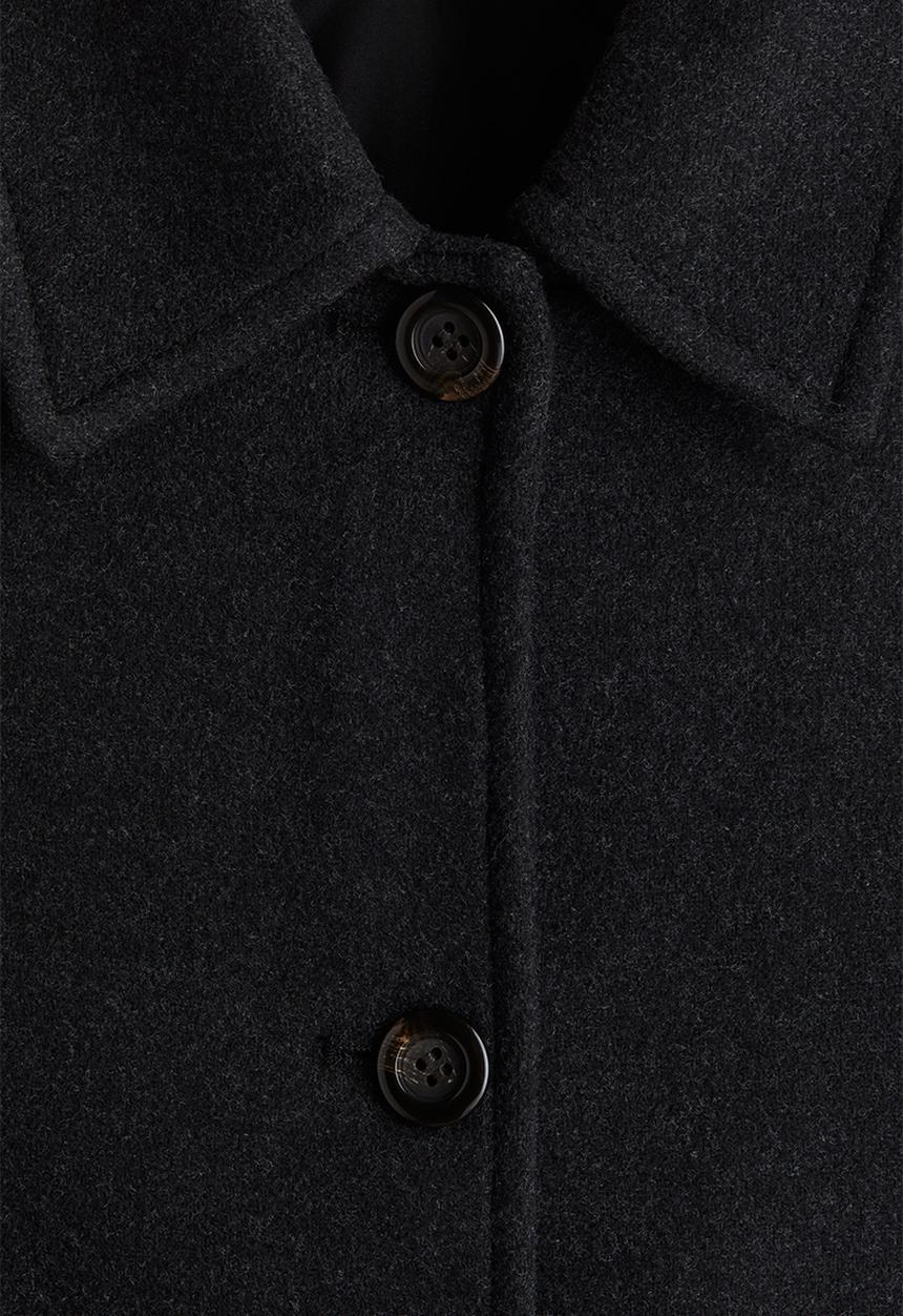 H&M - Car coat - black marl