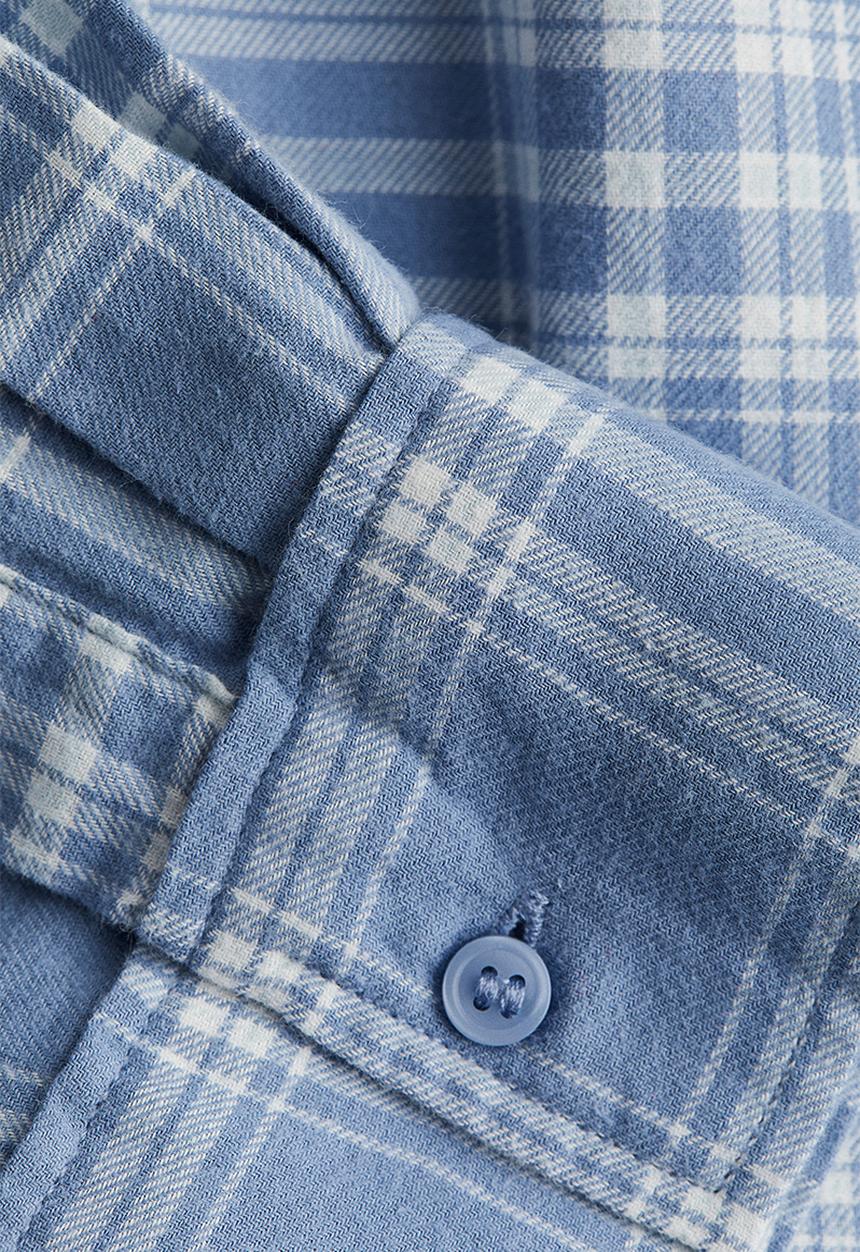 H&M - Oversized cotton shirt - blue checked