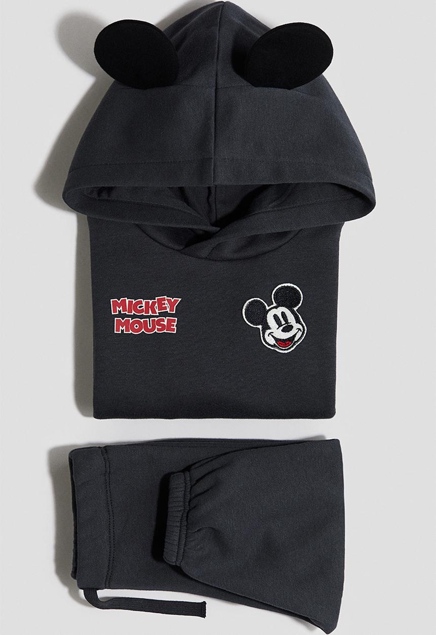 H&M - 2-piece sweatshirt set - dark grey/mickey mouse