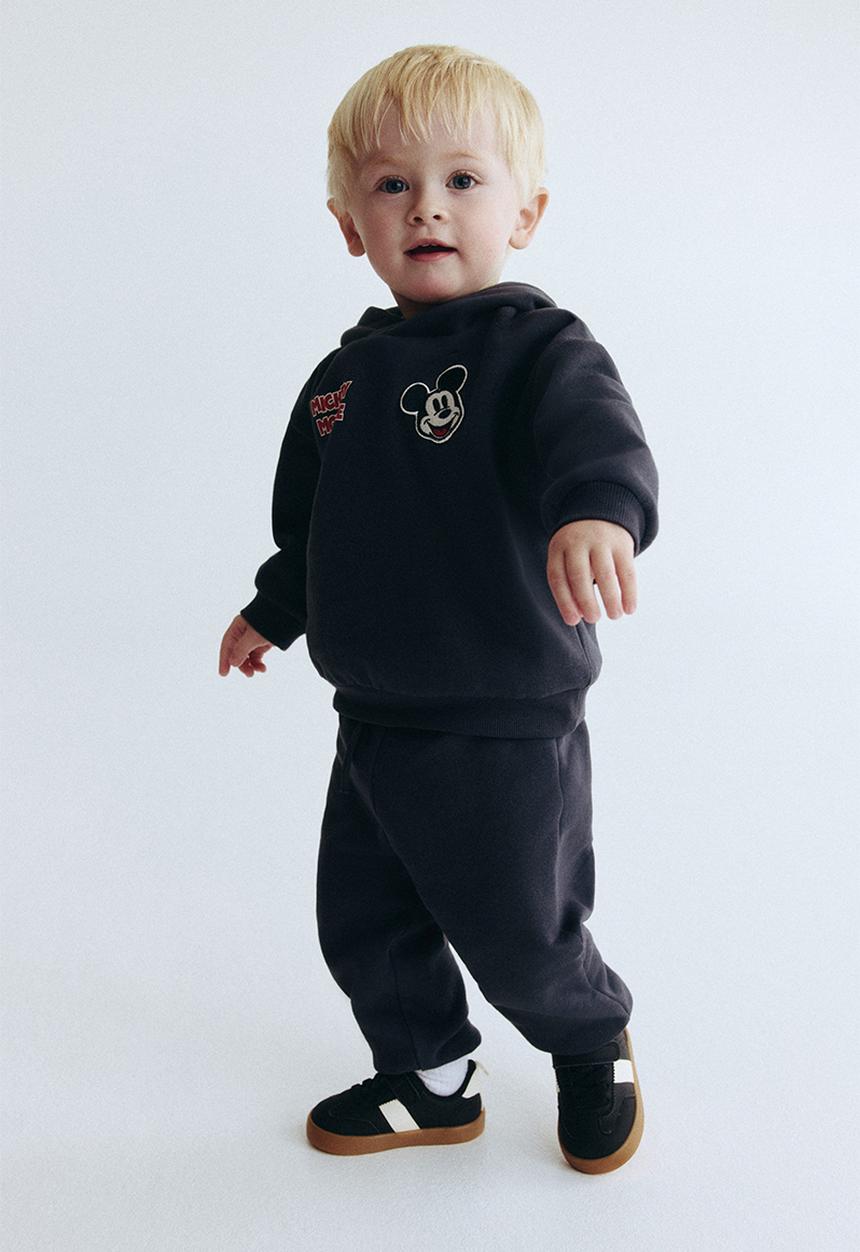 2-piece sweatshirt set - dark grey/mickey mouse - 1307617002.