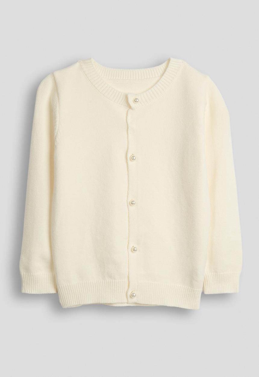 Pop Candy - Pearl buttoned cardigan - cream