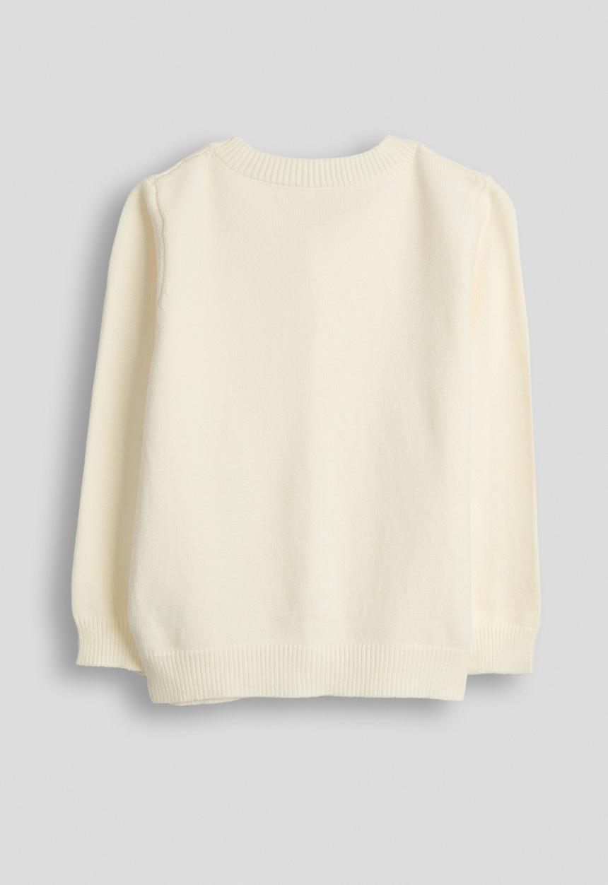 Pop Candy - Pearl buttoned cardigan - cream
