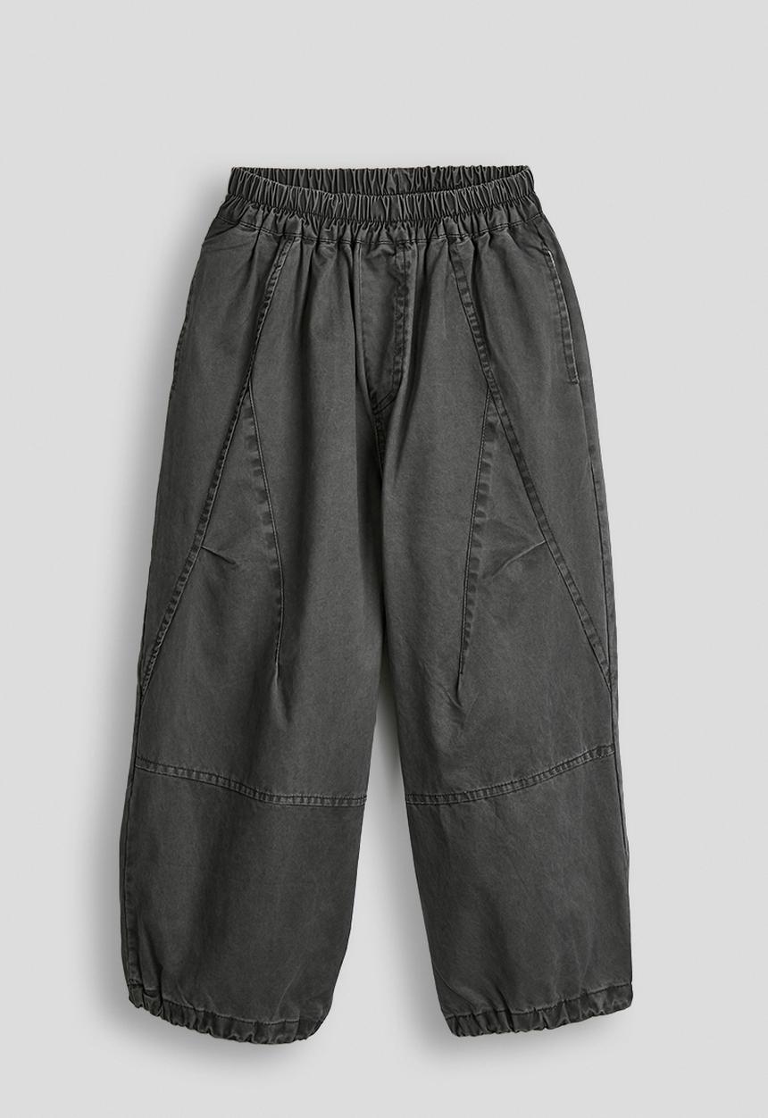 Pop Candy - Arrow seamed wide leg pants - charcoal