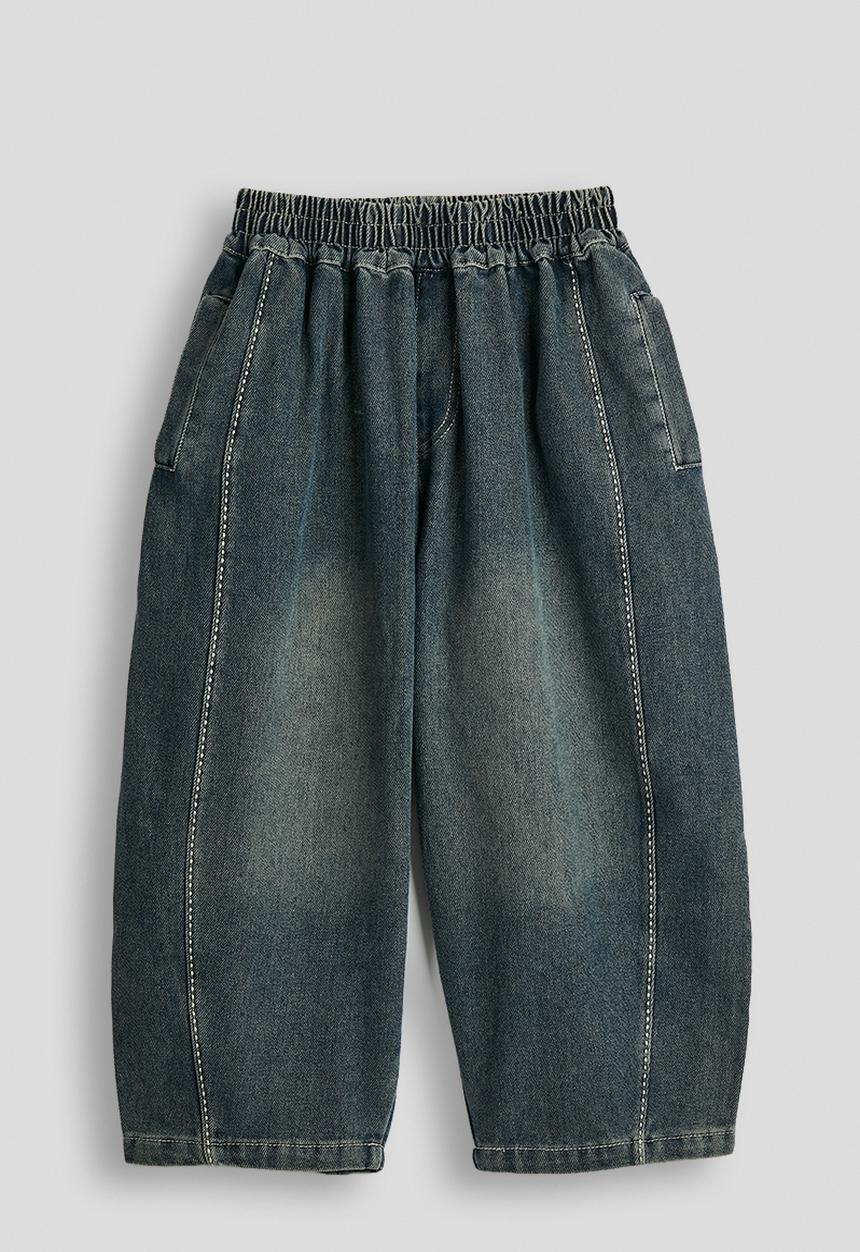 Pop Candy - Panelled wide leg jeans - blue