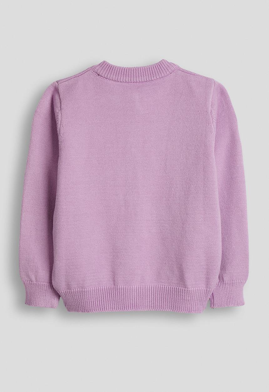 Pop Candy - Pearl and flower embellished cardigan - light purple