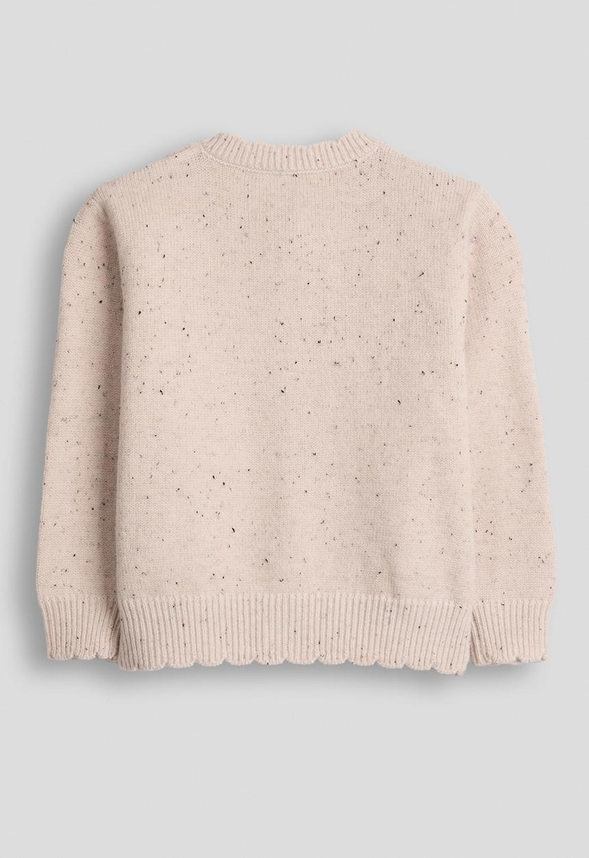 Pop Candy - Marled wool-blend cardigan - pale pink