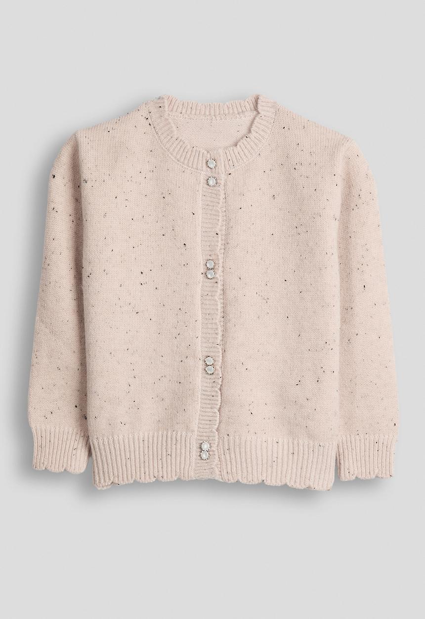 Pop Candy - Marled wool-blend cardigan - pale pink