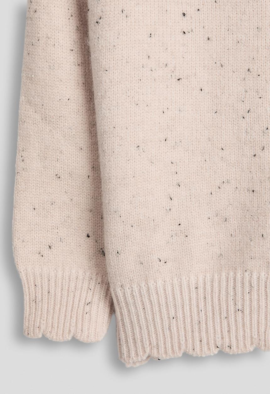 Pop Candy - Marled wool-blend cardigan - pale pink