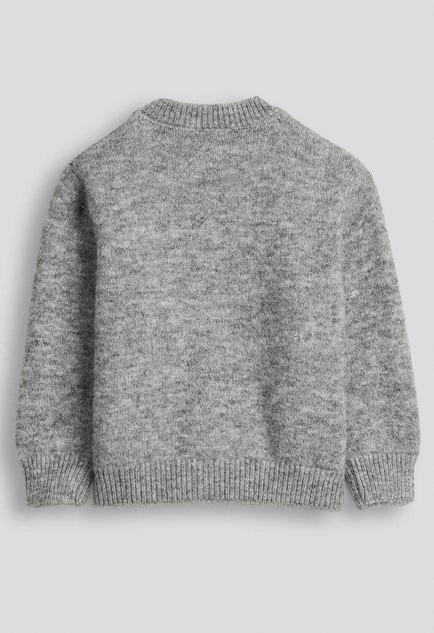 Pop Candy - Melange cardigan with sequin embellishments - grey