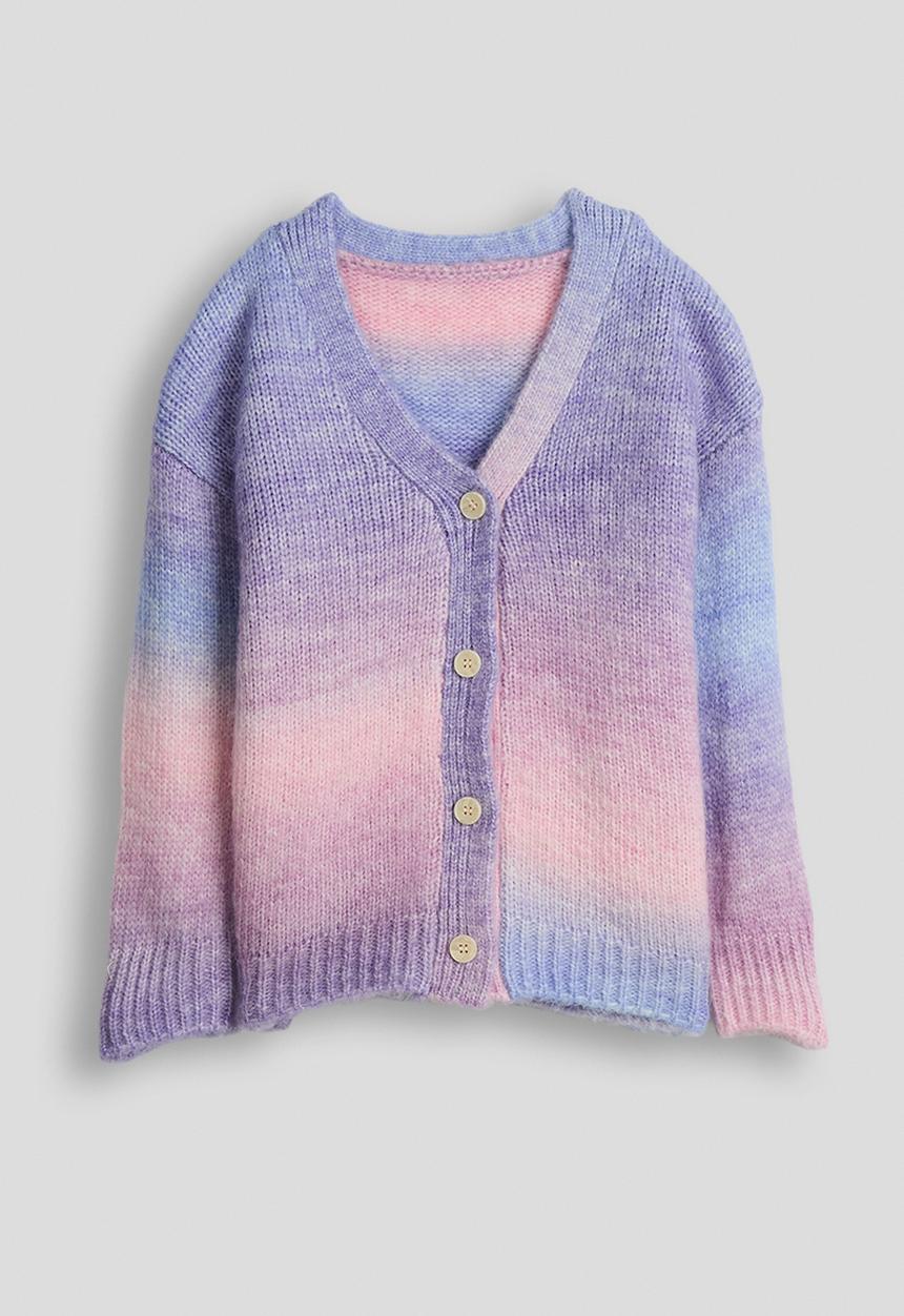 Pop Candy - Knit v-neck cardigan - pastel gradient