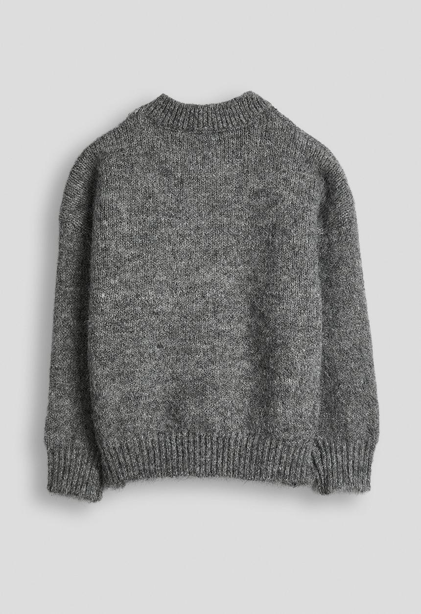 Pop Candy - Knit pearl embellished jumper - grey