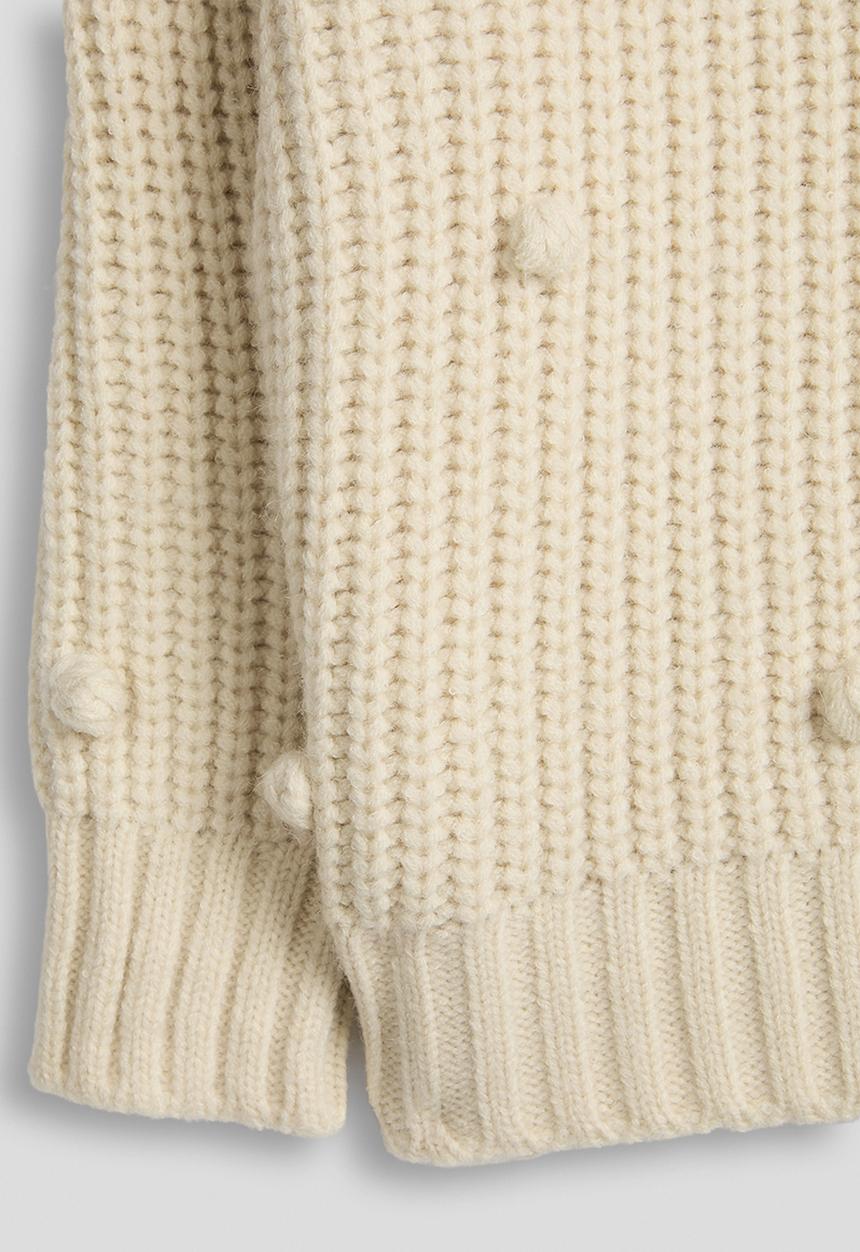 Pop Candy - Pom pom knit jumper - light beige
