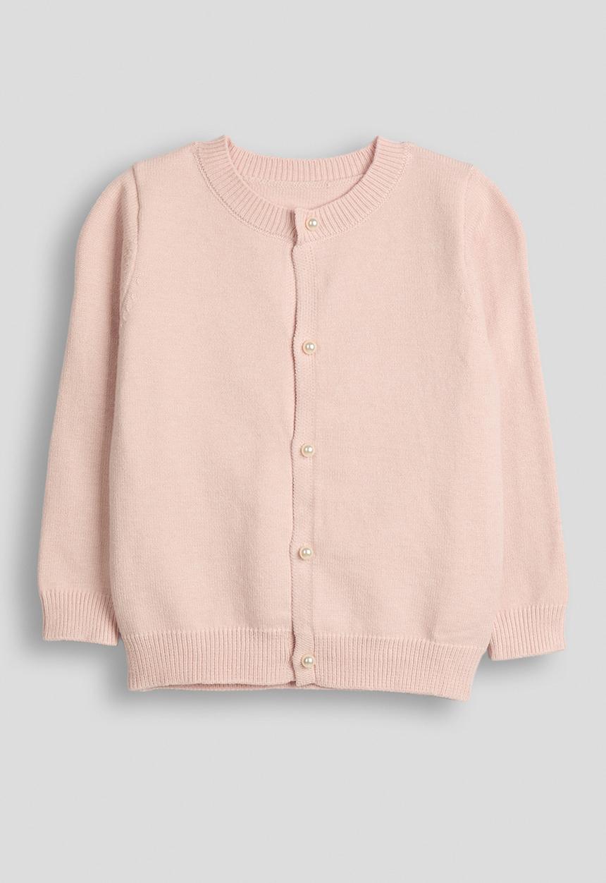 Pop Candy - Pearl buttoned cardigan - light blush