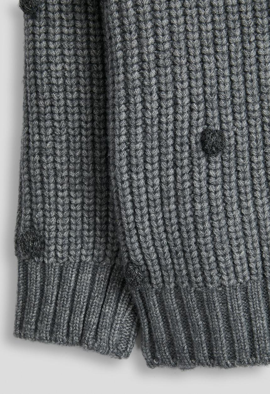 Pop Candy - Pom pom knit jumper - grey