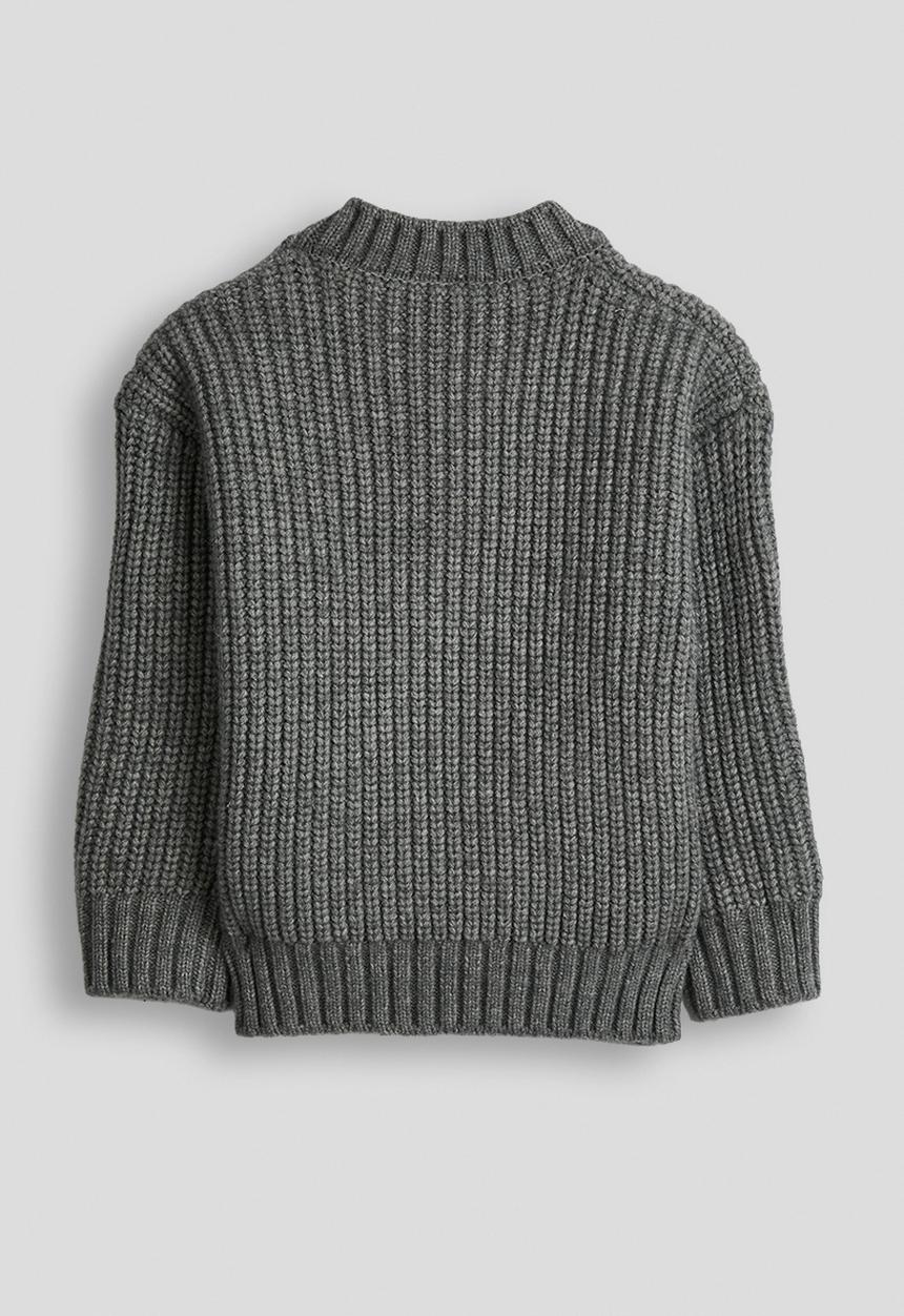 Pop Candy - Pom pom knit jumper - grey