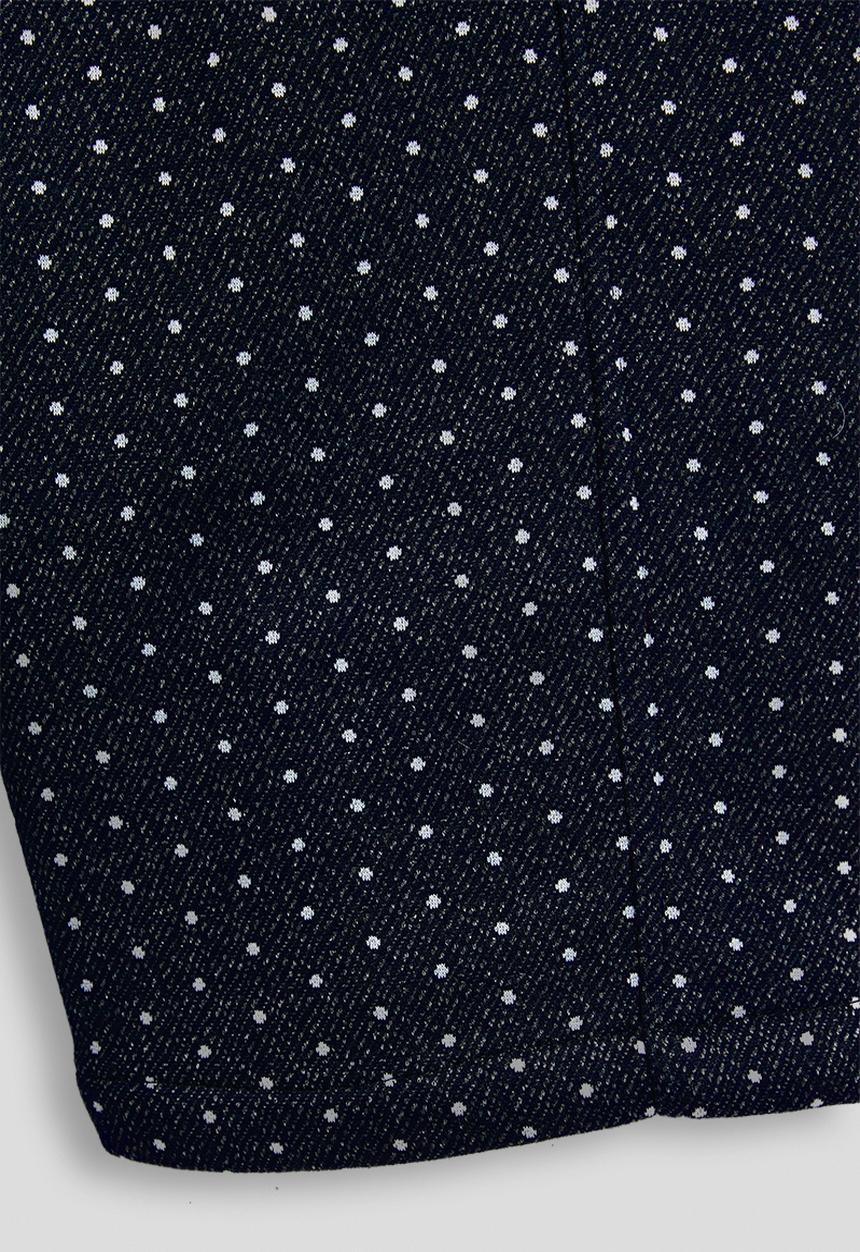 Pop Candy - Polka printed wide leg pants - navy