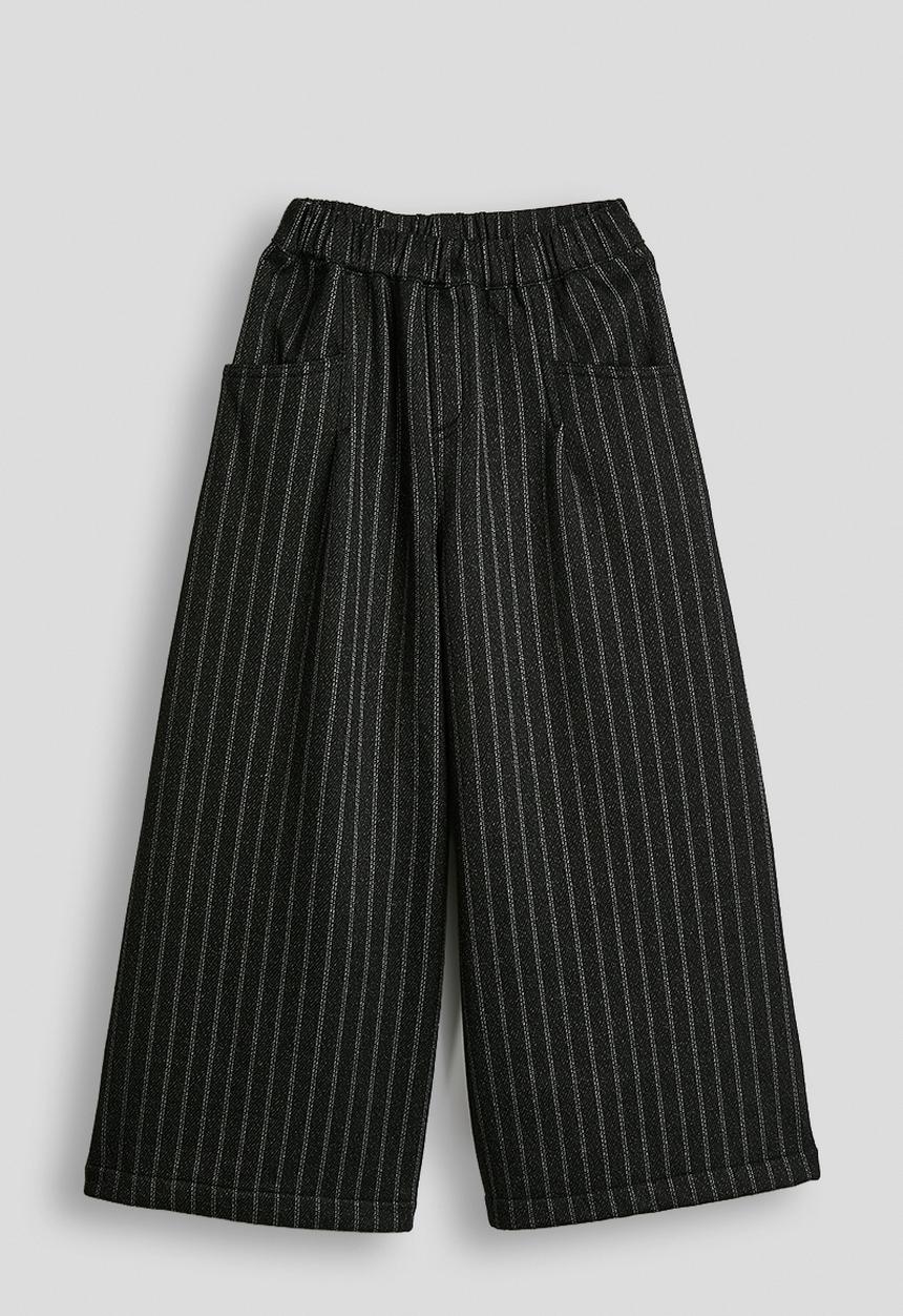 Pop Candy - Wide leg pants - black/stripes