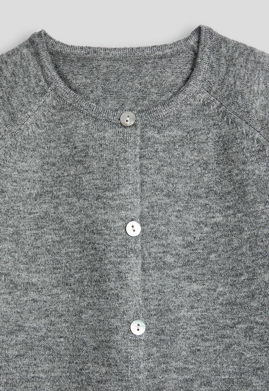 Pop Candy - Melange raglan sleeve cardigan - grey