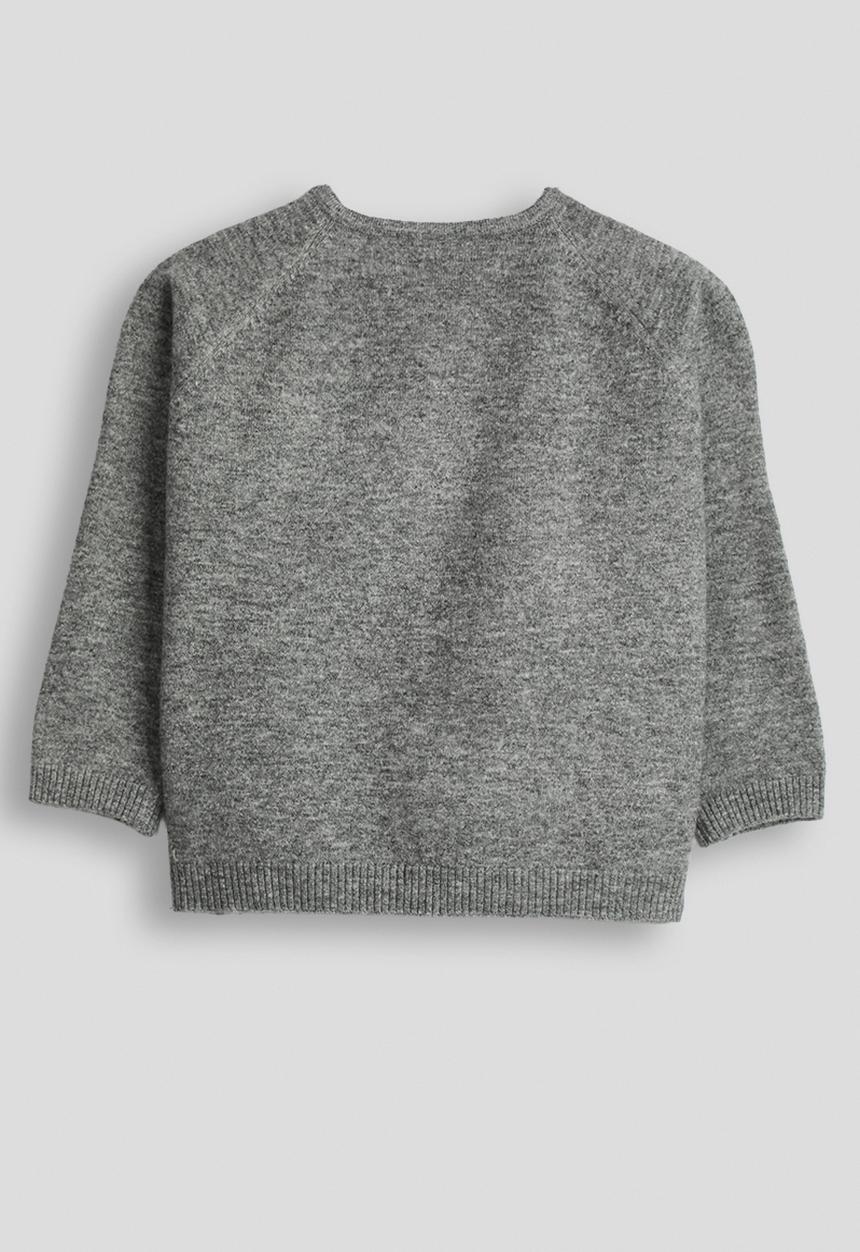 Pop Candy - Melange raglan sleeve cardigan - grey