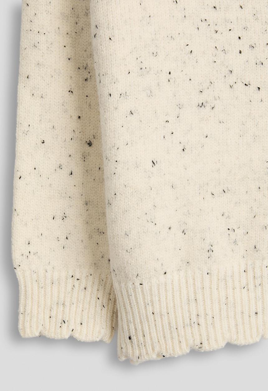 Pop Candy - Marled wool-blend cardigan - cream