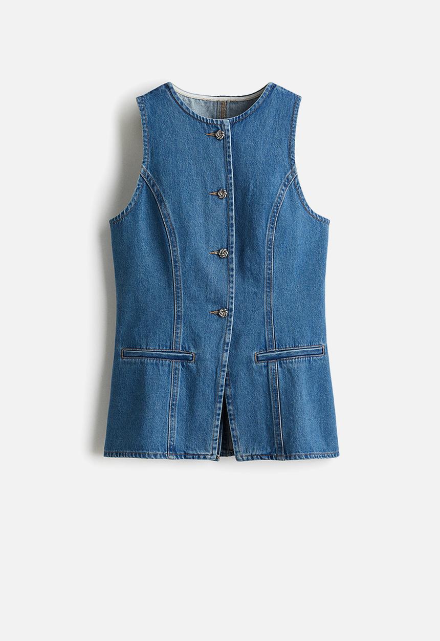 H&M - Denim waistcoat - denim blue