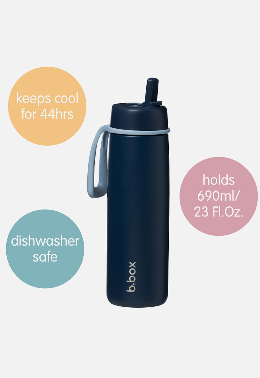 b.box - Insulated Flip Top Bottle 690Ml - Midnight