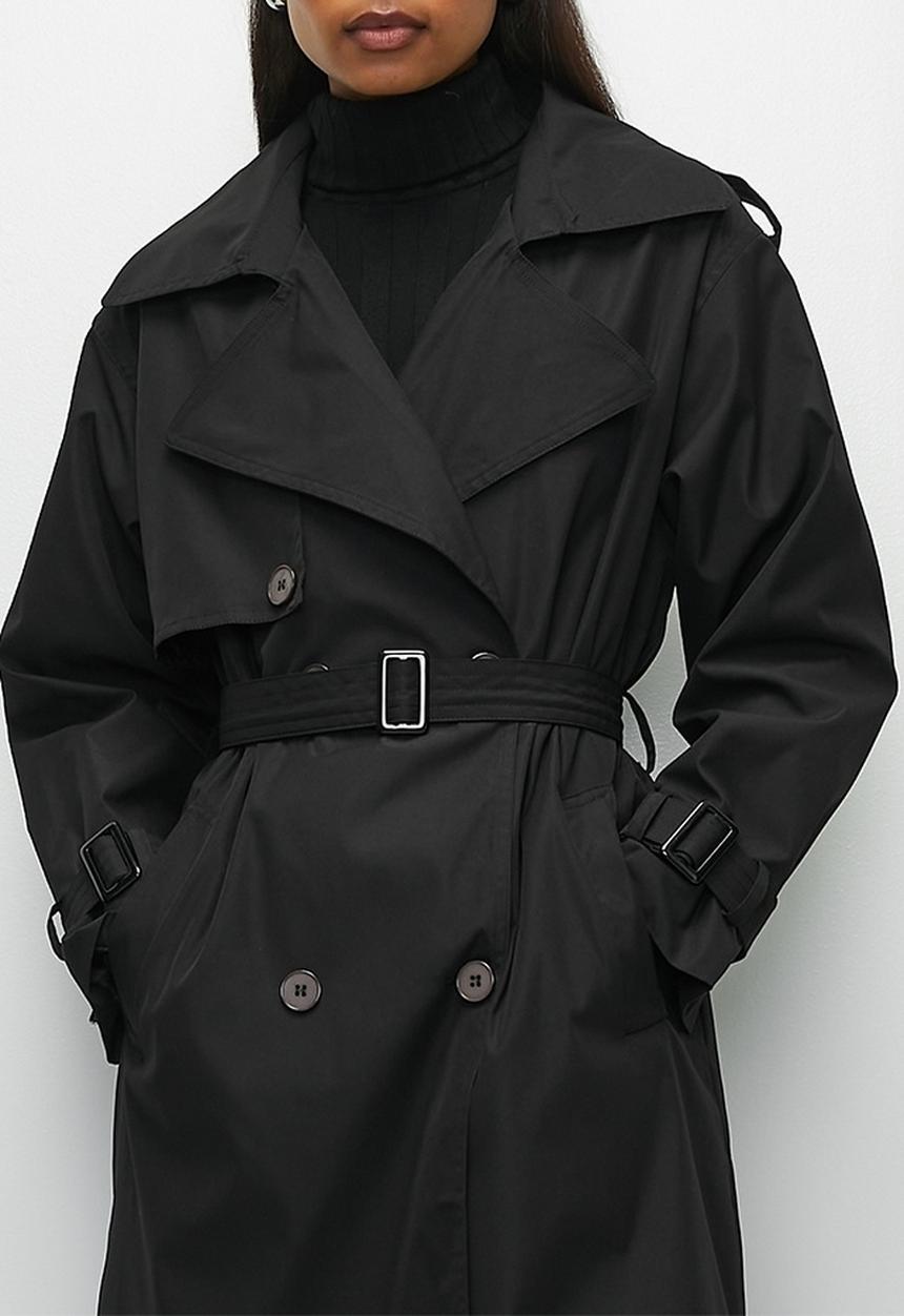 edit - Lightweight trench - black