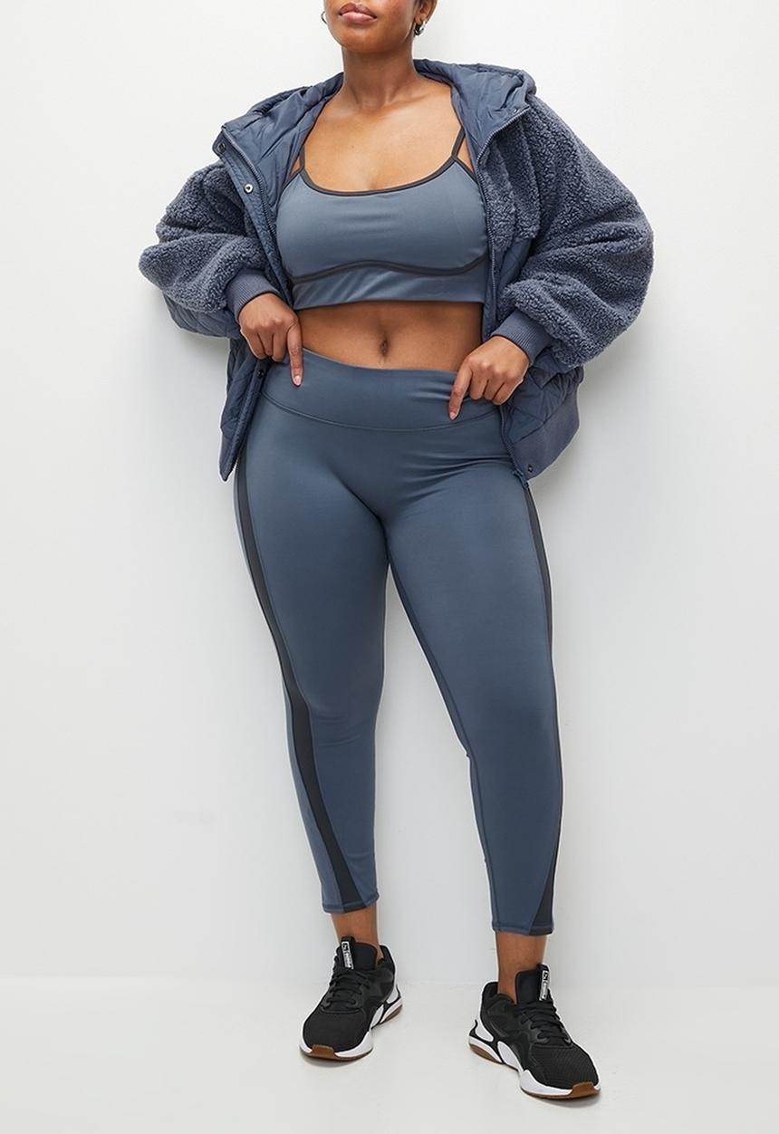 Cotton On - Plus Ultra Soft Contour Crop - Folkstone Grey/Element Blue