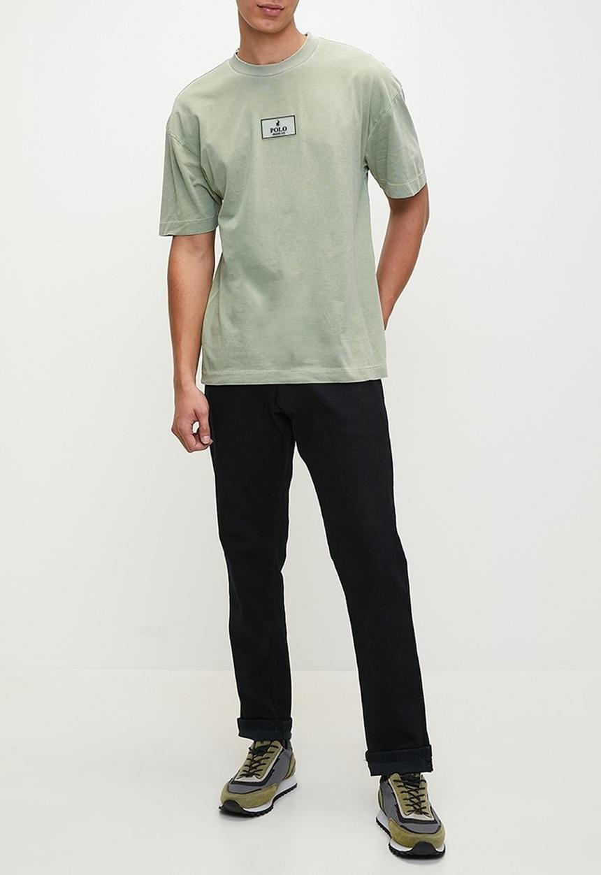POLO - Mens Pjc Ss Enzyme Dyed Logo Tee - Green