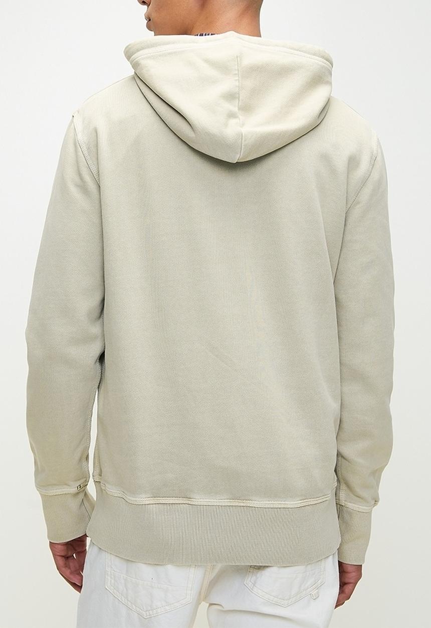Superdry. - Contrast Stitch Relaxed Hoodie - Washed Pelican Beige