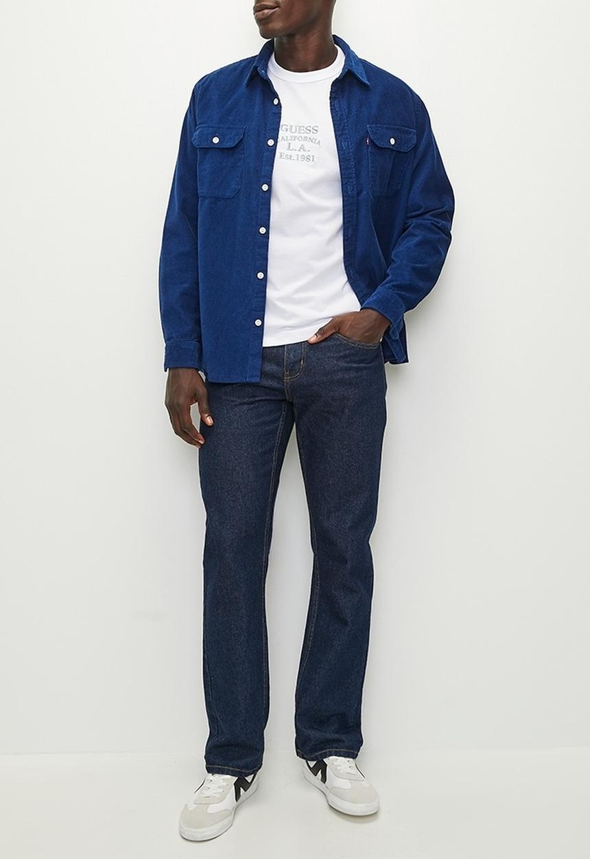 GUESS - Long sleeve  cn over embro tee - pure white
