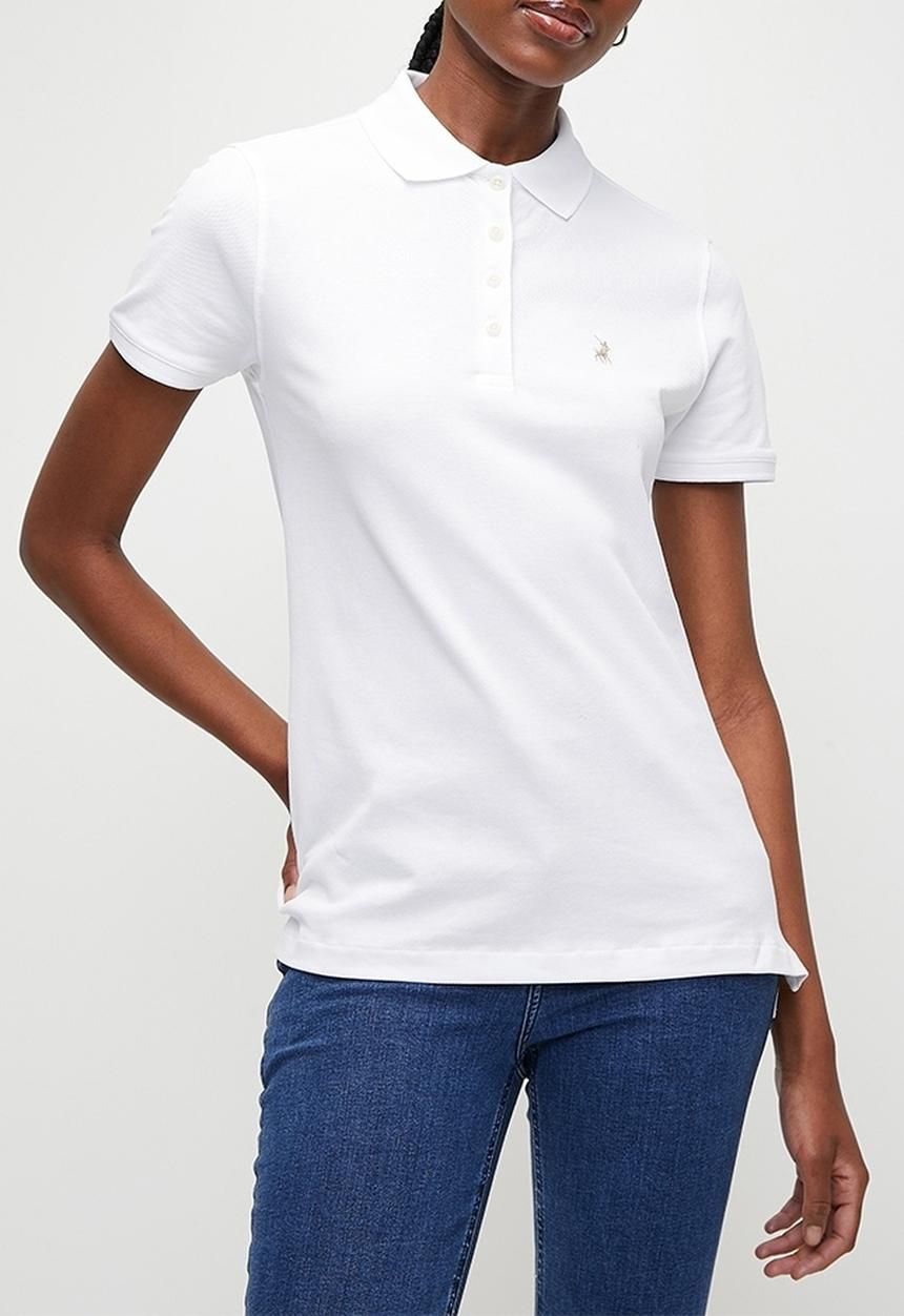 POLO - Wmn margot short sleeve golfer - white