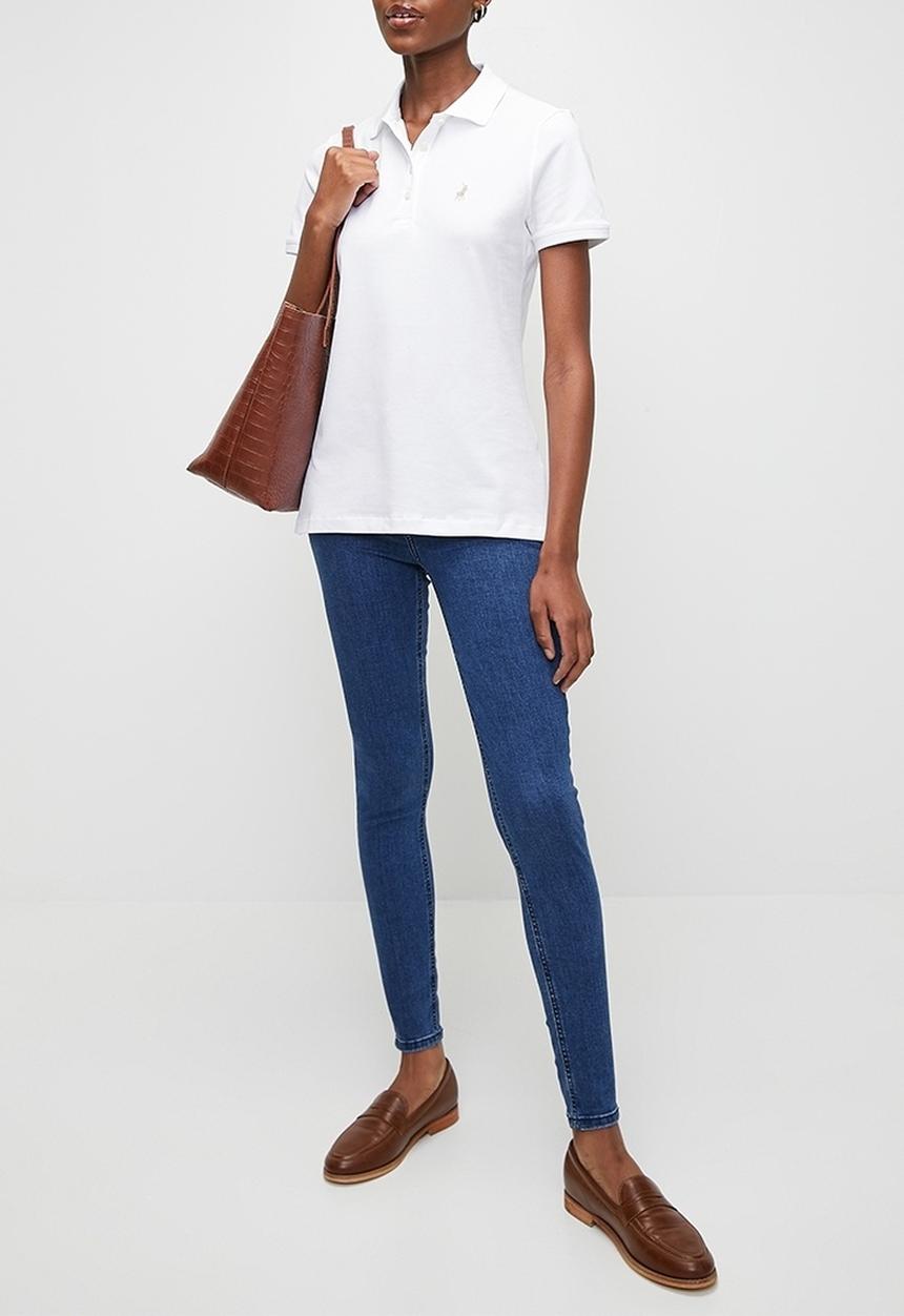 POLO - Wmn margot short sleeve golfer - white