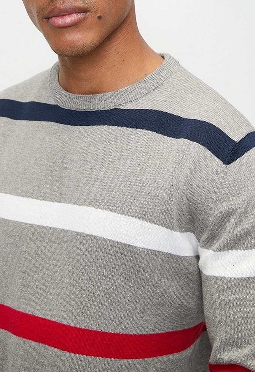 Brave Soul - Knitwear - Light Grey Marl