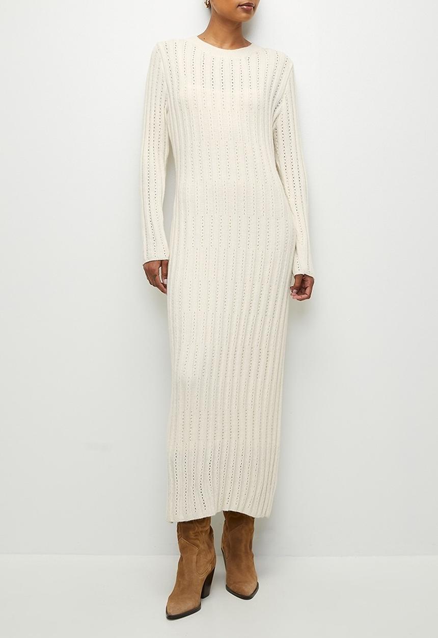 edit - Knitwear midi dress - cream