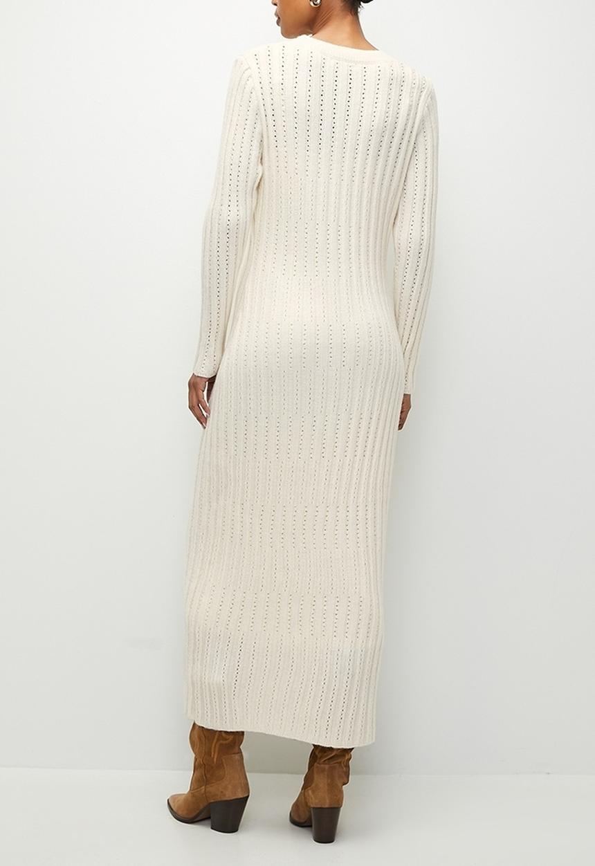 edit - Knitwear midi dress - cream