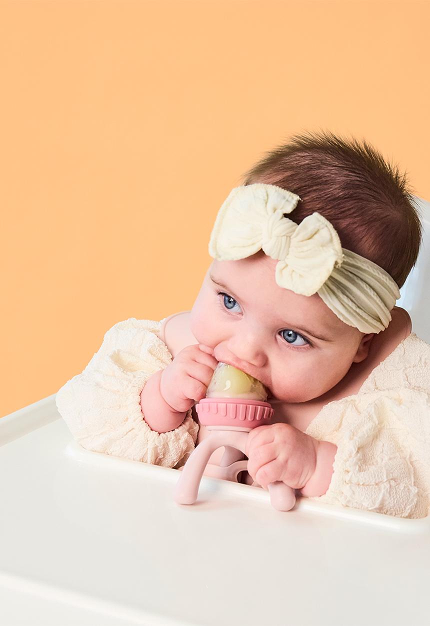 b.box - Silicone Fresh Food Feeder - Blush